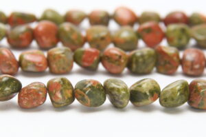 Unakite 7x9mm Nugget Semi Precious Gemstones