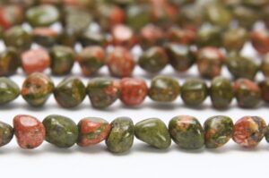 Unakite 5x7mm Nugget Semi Precious Gemstones