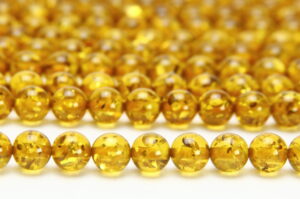 Olive Pine Tree Copal Amber 10x8mm Barrel Semi Precious Gemstones