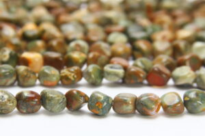 Rainforest Rhyolite 5x7mm Nugget Semi Precious Gemstones