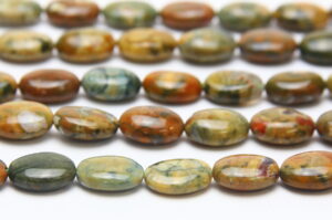 Rhyolite 10x14mm Oval Semi Precious Gemstones
