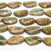 Rhyolite 18x30mm Twisted Slab Semi Precious Gemstones