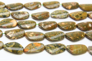 Rhyolite 18x30mm Twisted Slab Semi Precious Gemstones