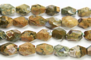 Rhyolite 20x15mm Facetted Nugget Semi Precious Gemstones