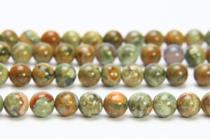 Rhyolite 8mm Round Semi Precious Gemstones
