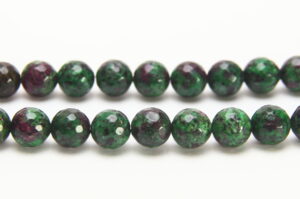Ruby in Zoazite 10mm Facetted Round Semi Precious Gemstones