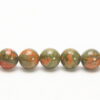 Unakite 10mm Round Semi Precious Gemstones