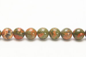 Unakite 10mm Round Semi Precious Gemstones