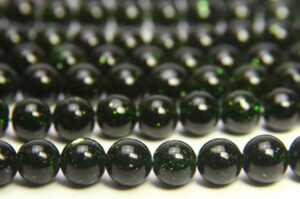Green Goldstone 6mm Round Semi Precious Gemstones