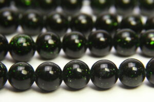 Green Goldstone 8mm Round Semi Precious Gemstones
