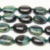 Green Druzy Quartz and Agate 15x20mm Oval Semi Precious Gemstones