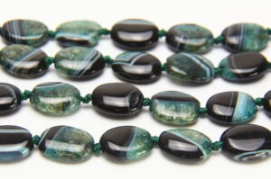 Green Druzy Quartz and Agate 15x20mm Oval Semi Precious Gemstones