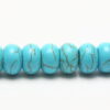 Turquoise Howlite 12x8mm Rondelle Semi Precious Gemstones