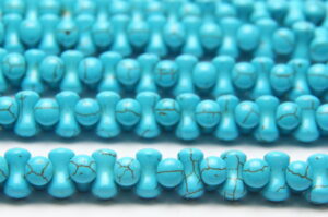 Turqouse Howlite 15x8mm Bone Semi Precious Gemstones