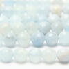 Aquamarine 8mm Facetted Round Semi Precious Gemstones
