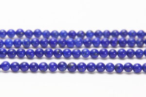 A Grade Lapis Lazuli 4mm Round Semi Precious Gemstones
