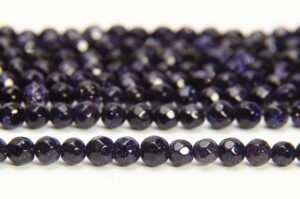 Blue Goldstone 4mm Facetted Round Semi Precious Gemstones