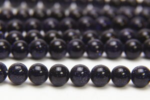 Blue Goldstone 6mm Round Semi Precious Gemstones