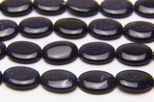 Blue Goldstone 13x18mm Oval Semi Precious Gemstones