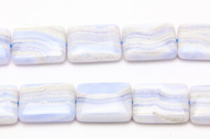 Natural Blue Lace Agate 20x15mm Rectangle Semi Precious Gemstones