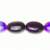 Purple Black Banded Agate 15x20mm Oval Semi Precious Gemstones