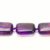 Purple Black Banded Agate Rectangles 15x20mm  Semi Precious Gemstones