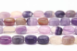 Fluorite 12x8mm Pebble Cube Semi Precious Gemstones