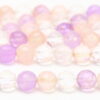 Rose Quartz, Amethyst and Rock Crystal Mix 8mm Facetted Round Semi Precious Gemstones