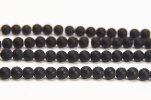Matte Onyx 6mm Round Semi Precious Gemstones