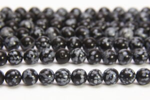 Snowflake Obsidian 8mm Round Semi Precious Gemstones