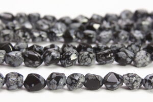 Snowflake Obsidian 10x8mm Nugget Semi Precious Gemstones