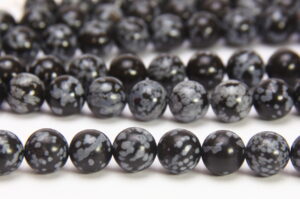 Snowflake Obsidian 10mm Round Semi Precious Gemstones