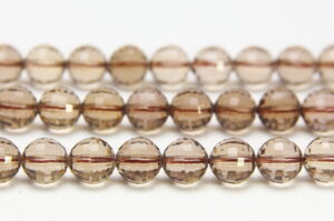 Smokey Quartz 10mm Facetted Round Semi Precious Gemstones
