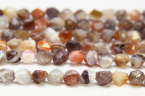 Botswana Agate 5x7mm Facetted Nugget Semi Precious Gemstones