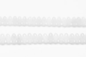 White Jade 6x3mm Donut Semi Precious Gemstones