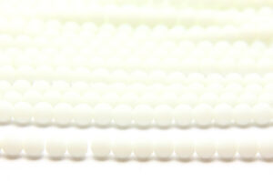 Matte White Jasper 6mm Round Semi Precious Gemstones