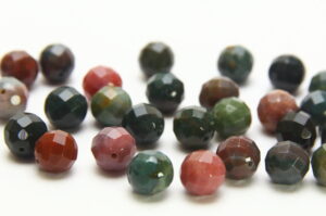 Fancy Jasper 10mm Facetted Round Semi Precious Gemstones