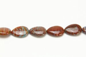 Jasper 15x20mm Teardrop Coin Semi Precious Gemstones