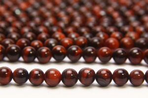 Red Tigereye 6mm Round Semi Precious Gemstones