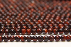 Red Tigereye 4mm Round Semi Precious Gemstones