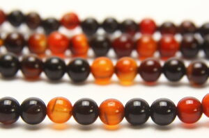 Natural Red Agate Mix 6mm Round Semi Precious Gemstones