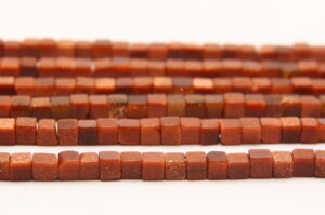 Goldstone 4mm Cube Semi Precious Gemstones