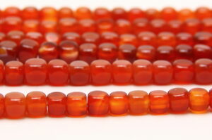 Carnelians 6mm Cubes Semi Precious Gemstones