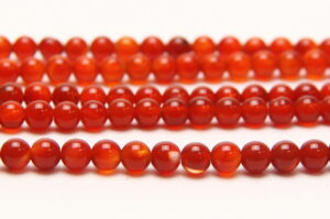Carnelian 4mm Round Semi Precious Gemstones