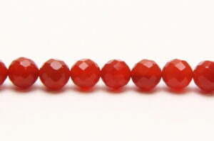 Carnelian 8mm Facetted Round Semi Precious Gemstones