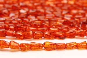 Golden Pine Tree Copal Amber 10x8mm Cuboids Semi Precious Gemstones