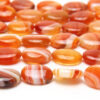 Banded Red Agate 20x15mm Oval Semi Precious Gemstones