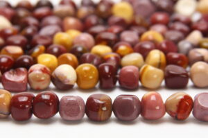 Mookaite 9x9mm Pebble Cube Semi Precious Gemstone