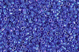 Opaque Cyan Blue AB Delica Beads