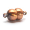 8mm Brushed Copper Double Ball Magnetic Clasp